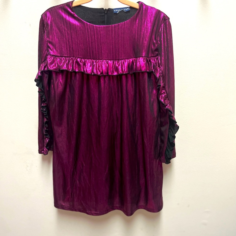 Purple/eggplant metallic dress
